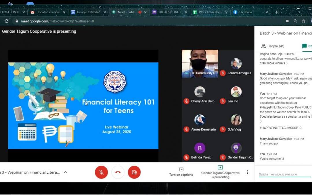 Tagum Cooperative banners financial literacy for teens